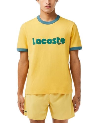 Lacoste Regular-fit Logo T-shirt - Yellow