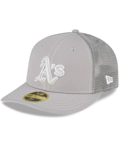 KTZ Oakland Athletics 2023 On-field Batting Practice Low Profile 59fifty Fitted Hat - Gray