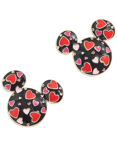 BaubleBar Mickey Mouse Mixed Hearts Earrings - Red