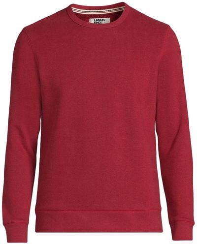 Lands' End Tall Long Sleeve Serious Sweats Crewneck Sweatshirt - Red