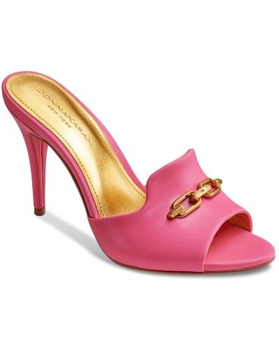 Donna Karan Senna Chain Hardware Dress Sandals - Pink