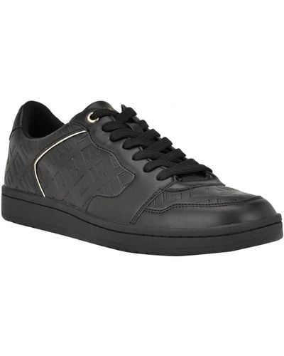 Guess Loovie Low Top Lace Up Casual Sneakers - Black