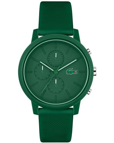 Lacoste L 12.12. Chrono Silicone Strap Watch 43mm - Green