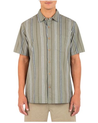 Hurley Rincon Linen Short Sleeves Shirt - Gray