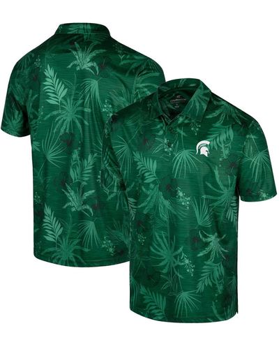 Colosseum Athletics Michigan State Spartans Palms Team Polo Shirt - Green