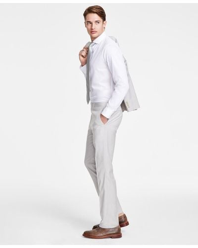 DKNY Modern-fit Neat Suit Separate Pants - White