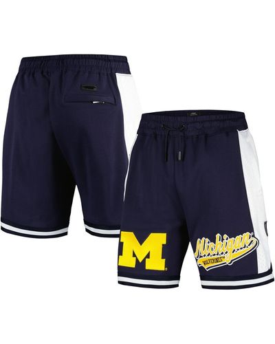 Pro Standard Michigan Wolverines Script Tail Dk 2.0 Shorts - Blue