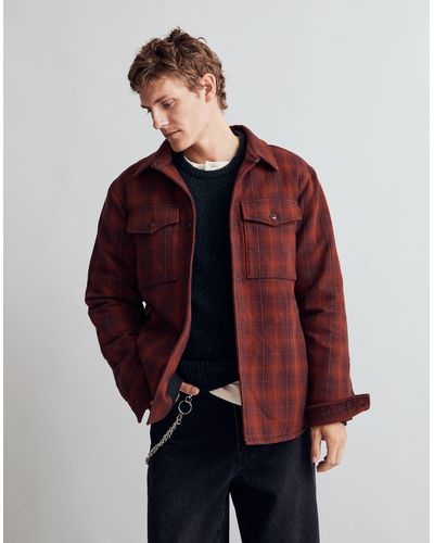 MW Quilted Shirt-jacket - Red