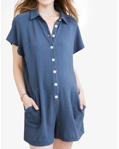 MW Hatch Collection® Maternity Lenora Romper - Blue