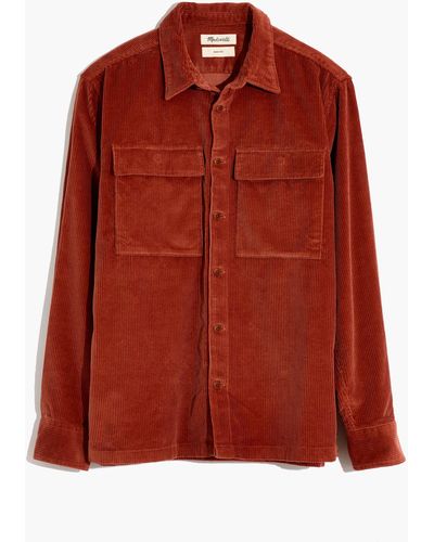MW Corduroy Easy Long-sleeve Shirt - Red