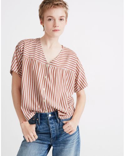 MW Rhyme Button-front Top - Red
