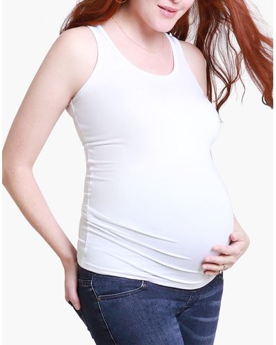 MW Ingrid And Isabel® Maternity Scoopneck Tank Top - White