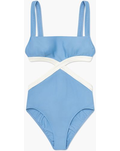 MW Galamaar® Braxton Cutout One-piece Swimsuit - Blue