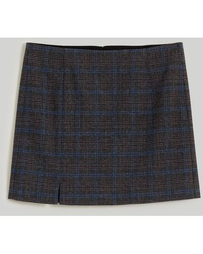 MW Wool-blend Mini Skirt - Grey