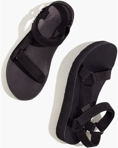 MW Teva® Leather Midform Universal Sandals - Black