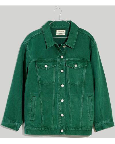 MW The Oversized Trucker Jacket: Garment-dye Edition - Green