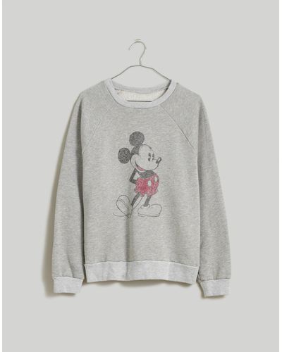 MW Disney Mickey Mouse Graphic Crewneck Sweatshirt - Grey