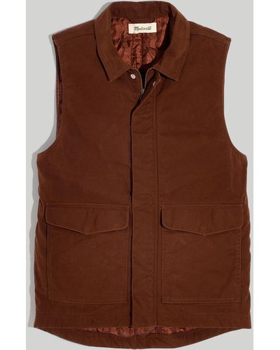 MW Waxed Canvas Vest - Brown