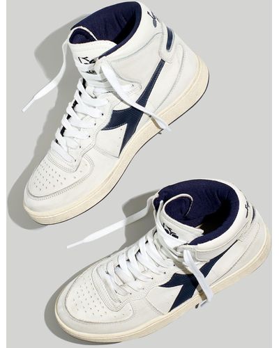 MW Diadora® Mi Basket Row Cut Sneakers - White