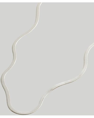 MW Herringbone Chain Necklace - White