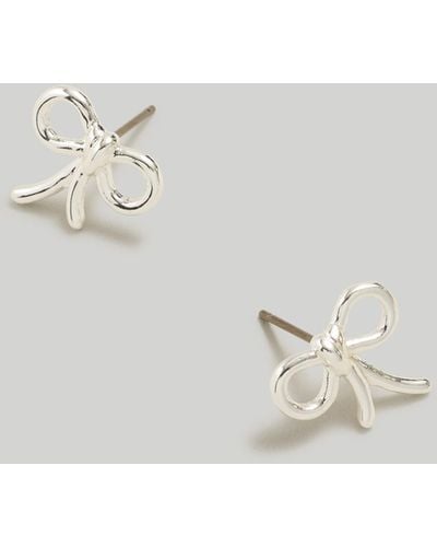 MW Mini Bow Stud Earrings - Metallic