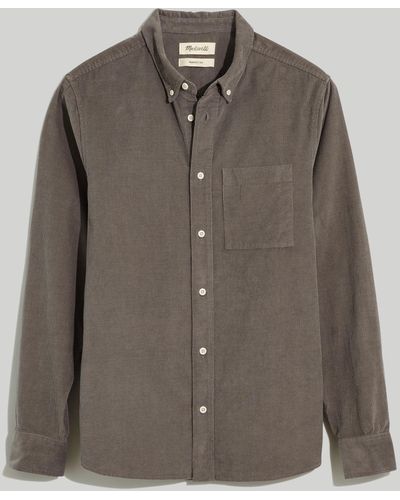 MW Corduroy Perfect Long-sleeve Shirt - Brown