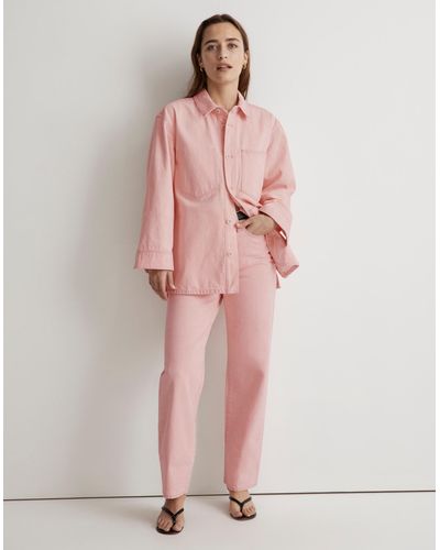 MW Denim Shirt-jacket: Botanical Yarn-dye Edition - Pink