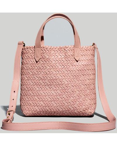 MW The Small Transport Crossbody: Woven Leather Edition - Pink