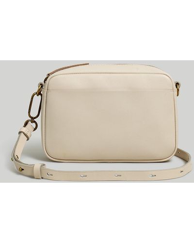 MW The Leather Carabiner Medium Crossbody Bag - Natural