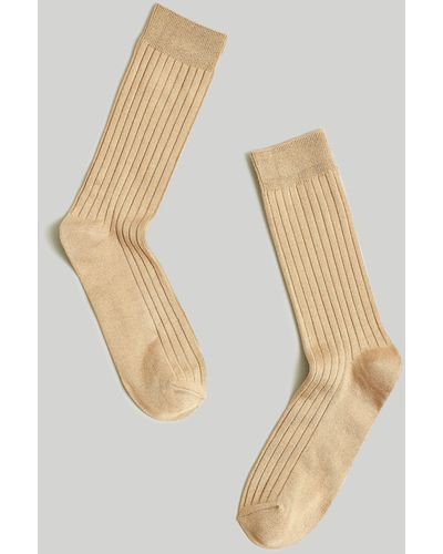 MW Slinky Ribbed Trouser Socks - Natural