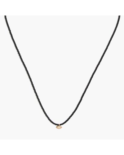 MW Vermeil Charm Beaded Necklace - Metallic