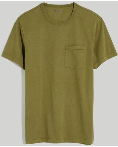 MW Garment-dyed Allday Crewneck Pocket Tee - Green