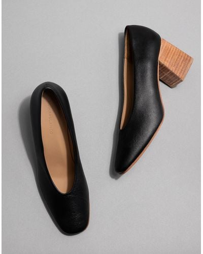MW Huma Blanco Leather Salvador Court Shoes - Black