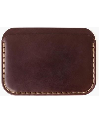 MW Makr Leather Round Wallet - Purple