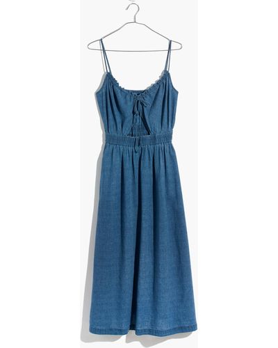 MW Indigo Cutout Cami Dress - Blue