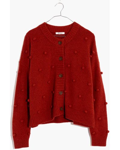 MW Bobble Colburne Cardigan Sweater - Red