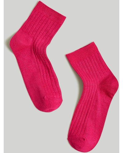 MW Shimmer Ankle Socks - Pink