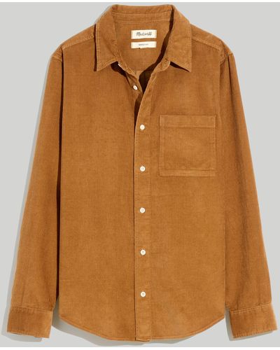 MW Corduroy Perfect Long-sleeve Shirt - Brown