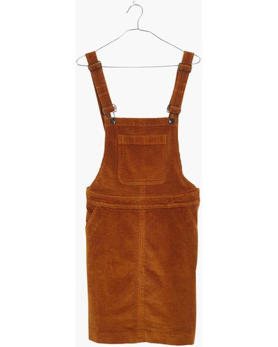 MW Corduroy Overall Dress - Brown