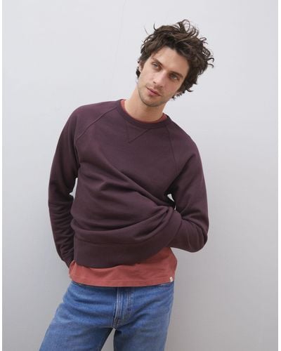 MW Garment-dyed Crewneck Sweatshirt - Purple