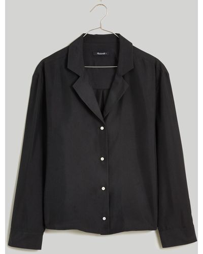 MW Silk Button-up Shirt - Black