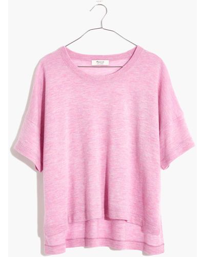 MW (re)sponsible Weightless Cashmere Sweater Tee - Pink