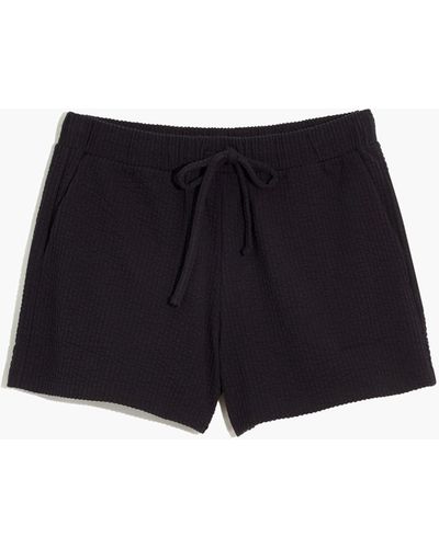 MW Plus Knit Seersucker Drawstring Shorts - Black