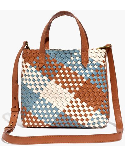 MW The Small Transport Crossbody: Multicolored Woven Leather Edition - Blue