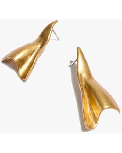 MW Folded Earrings - Metallic
