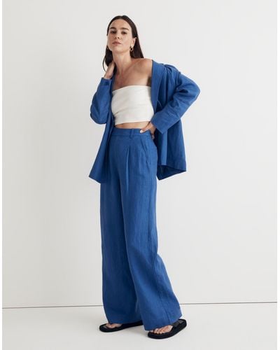 MW The Harlow Wide-leg Pant - Blue