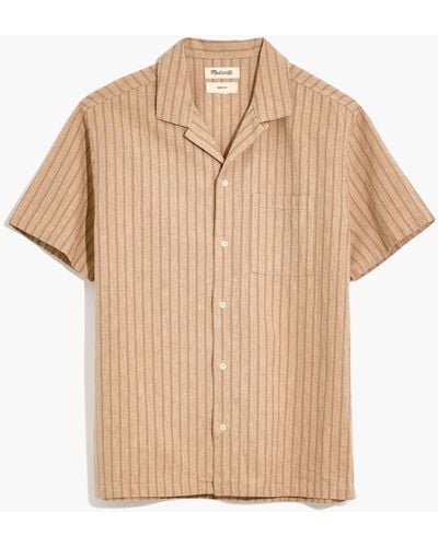 MW Linen-cotton Easy Short-sleeve Shirt - White