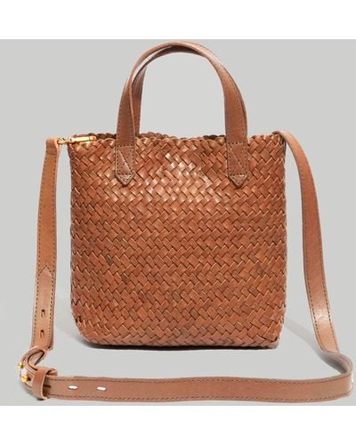 MW The Small Transport Crossbody: Woven Leather Edition - Brown