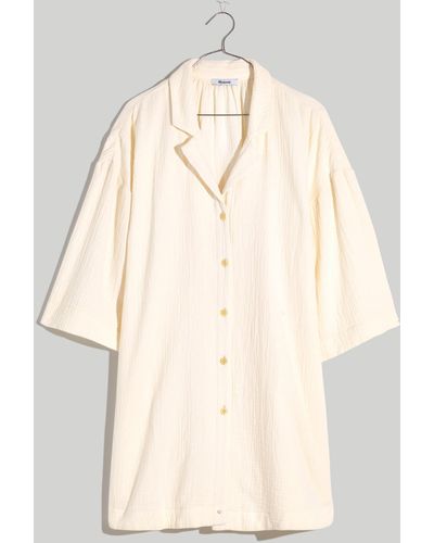 MW Lightspun Cover-up Mini Shirtdress - White