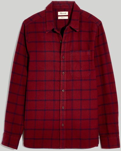 MW Sunday Flannel Perfect Long-sleeve Shirt - Red